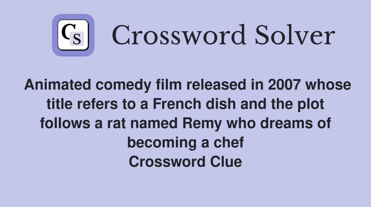 Animated comedy film released in 2007 whose title refers to a French